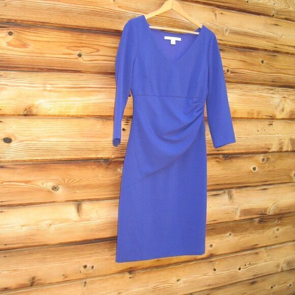 Diane Von Furstenberg DVF 3/4 Sleeve Sheath Dress - Picture 5 of 11